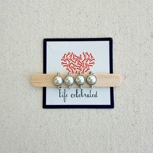 *Silver Pearl Solitaire Charm* KEEP COLLECTIVE Retired $9 each